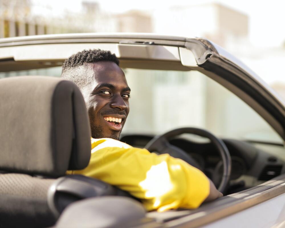 lottery winner driving luxury car 3